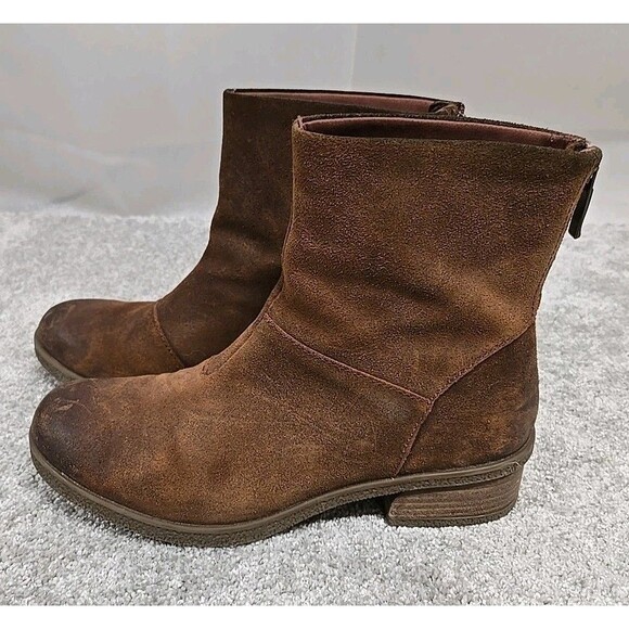 Dansko Brianne Waterproof Suede Leather Boot Brown Zip Women's Size 40 - Picture 4 of 9